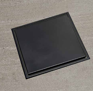 ΣΧΑΡΆΚΙ ΤΕΤΡΆΓΩΝΟ PREMIUM  INOX  BLACK DOLU ΜΕ ΈΞΟΔΟ Ø100 - 93610Ν 10X10cm - 020-TEM-0105